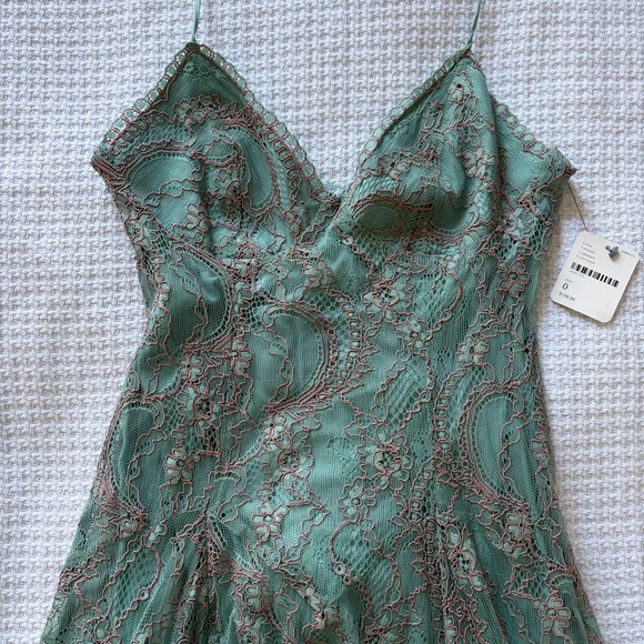 Free People Dresses & Skirts - Free People Mint Green Backless Lace Dress